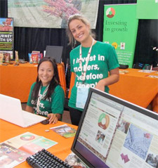 Kartika and Maia at the Hoop Booth at SOCAP10