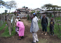 Visiting farmers in Kenya